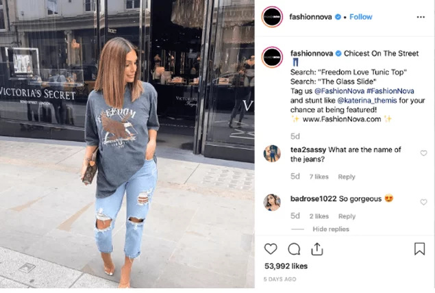 Top 5 Brand Ambassador Campaigns 6 fashinova-instagram